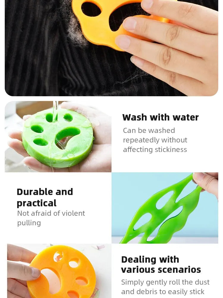 Cat Claw Silicone Hair Remover 4pcs Washing Machine Clothes Dust Hair Collector Double-Sided Reusable Washable Cleaning Tools
