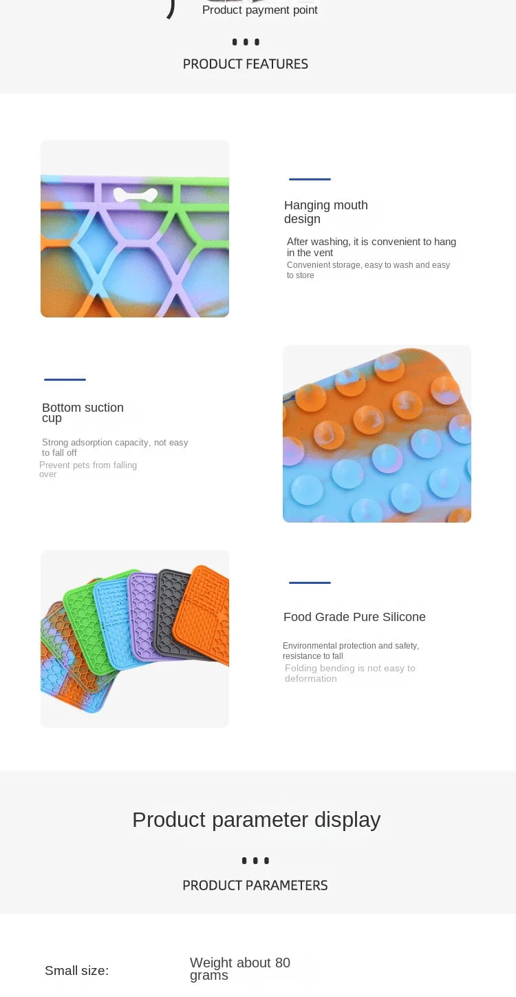 Anti-Stress Licking Pad — Slow Feeder with Suction Cups