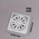 10/20pcs Floor Drain Sticker, Insect-proof Self-adhesive Bathroom Hair Filter Net, Sewer Filter, Kitchen Anti-blocking Mesh Net