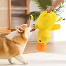 Dog sleeping with a dog hug duck toys to relieve boredom of little yellow duck pet interactive plush doll pet supplies