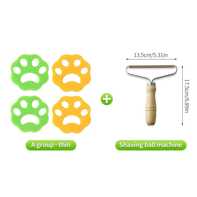 Cat Claw Silicone Hair Remover 4pcs Washing Machine Clothes Dust Hair Collector Double-Sided Reusable Washable Cleaning Tools