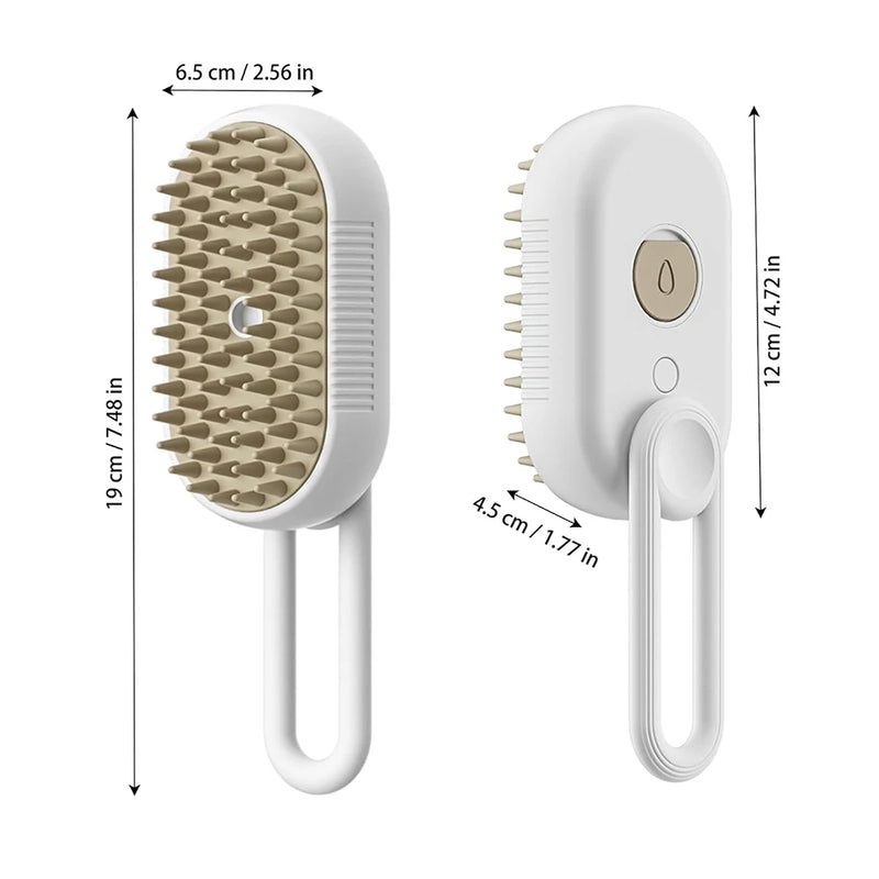 Steamy Pet Brush – 3-in-1 Electric Steam Grooming Comb for Dogs & Cats